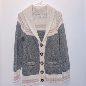 Sock knit Cotton Country chunky knit cardigan size S